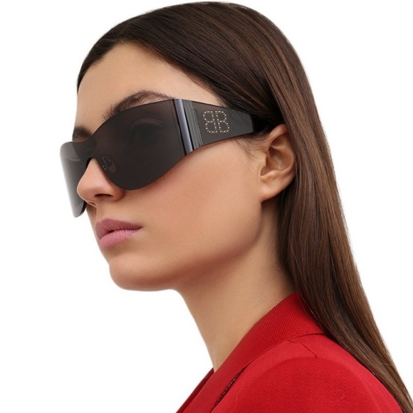 🆕💗💯Balenciaga Cat Eye Shield Acetate Sunglasses - Picture 1 of 9